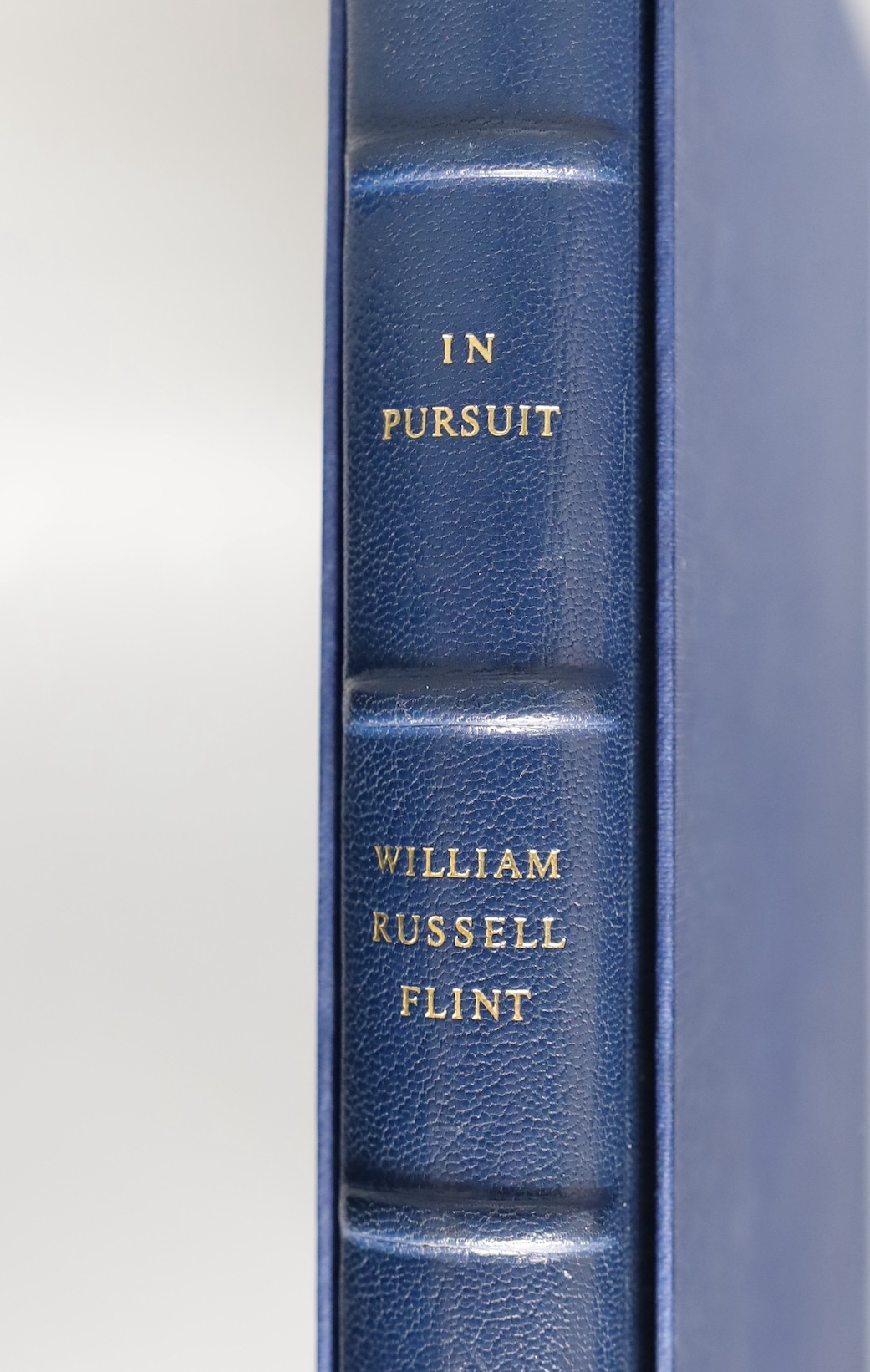 Flint, Sir William Russell - In Pursuit, an Autobiography, 4to, one of 150, signed, in original full morocco gilt, The Medici Society Ltd., London, 1969, in slip case, together with a Jubilee Exhibition catalogue of The